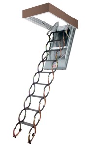 Ножничная чердачная лестница с огнестойким люком FAKRO LSF