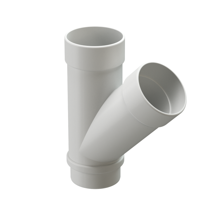 Тройник 45˚ пластиковой водосточной трубы Docke Lux 141/100 с доставкой.